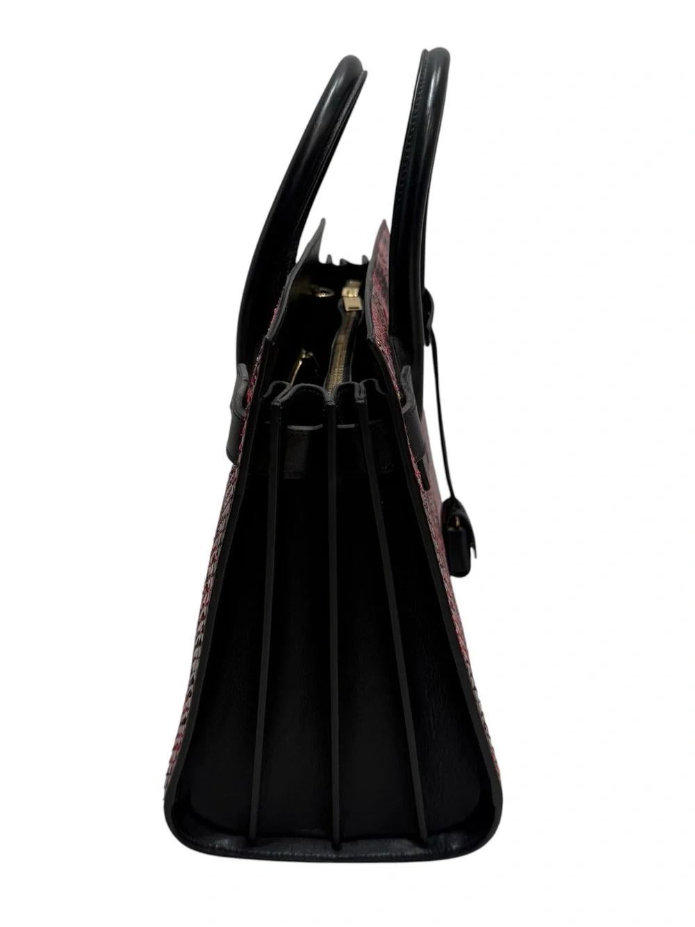 Saint Laurent YSL Sac Dejour Red Python Satchel 355153 LECJ1 - Picture 7 of 16